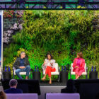 LS&Co. Chip Bergh sits on a panel at the Milken Global Conference in Los Angeles
