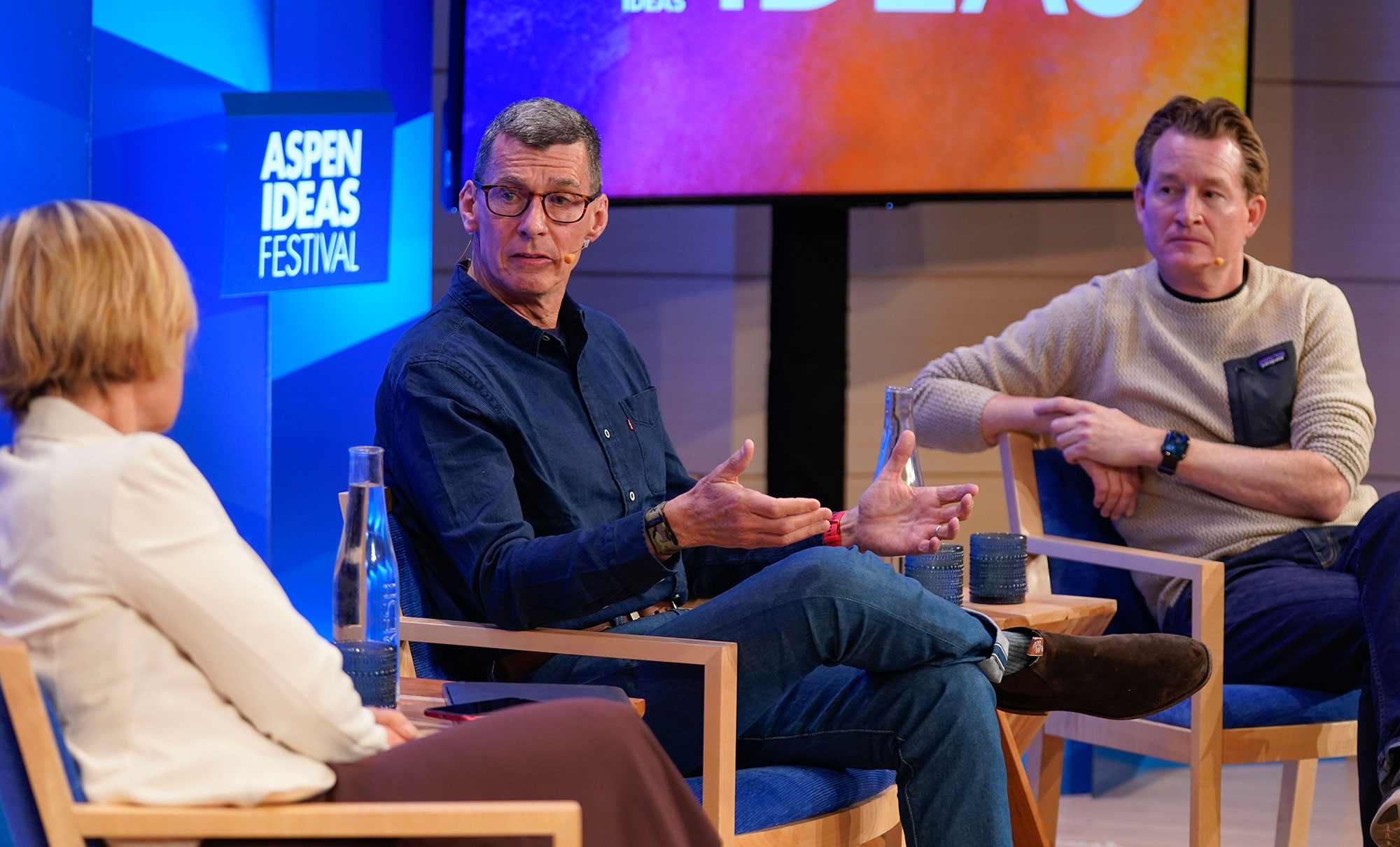 LS&Co. CEO Chip Bergh sits in a panel with Patagonia CEO Ryan Gellert