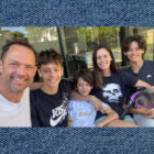 Jude Celedin poses with his family